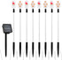 Quivorant 8 IP65 PCS Solar Easter Eggs Stake Lights, Waterproof Multicolor Outdoor Easter Pathway Lights Auto On/Off