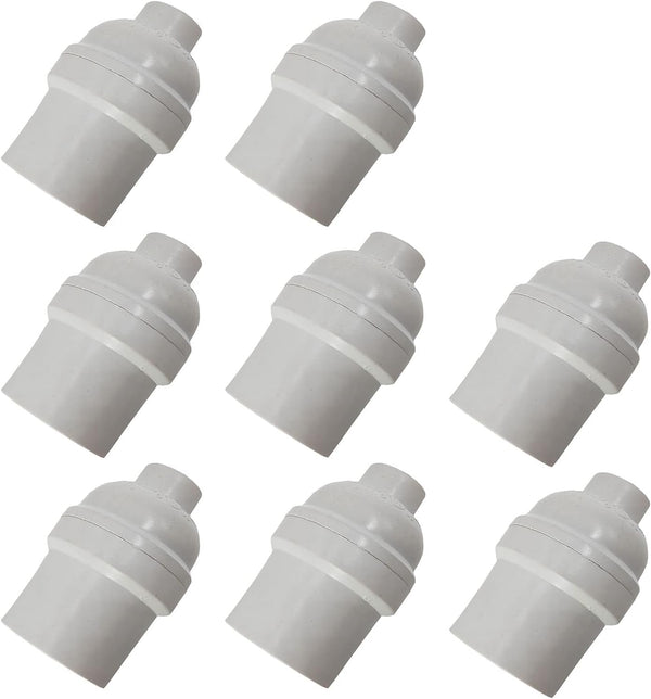 E26 E27 Light Socket,8-Pack White Edison Retro Pendant lamp Holder, E26 E27