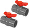 PATIKIL 50mm 2" ID PVC Ball Valve - 2 Pack Socket Type Shut-off Valve with Easy Handle