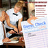 Officeva 12 Pack 600 Budgenix Guest Checks Server Note Pads Orders, Pink Guest Check Pads with Bottom Receipt, Waitress