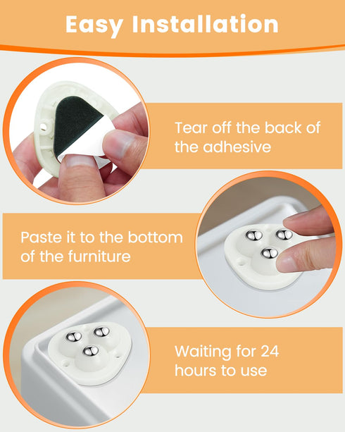 Self Adhesive Caster Wheels - 360° Swivel Universal Wheel, Mini Roller Ball Transfer Bearing (8 PCS)