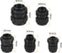 MECCANIXITY 20 Pcs Cable Gland Kit 1/4" 3/8" 1/2" 3/4" 1" Adjustable Cable Connectors,Waterproof Tight Conduit Connector Nylon Conduit Fitting Electrical Conduit Fitting,Black