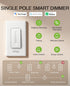 Dimmer 2.4GHz Dimmer GHome Smart Switch, Single Pole, WiFi Light Switch Works with Alexa and Google Home, Voice & APP