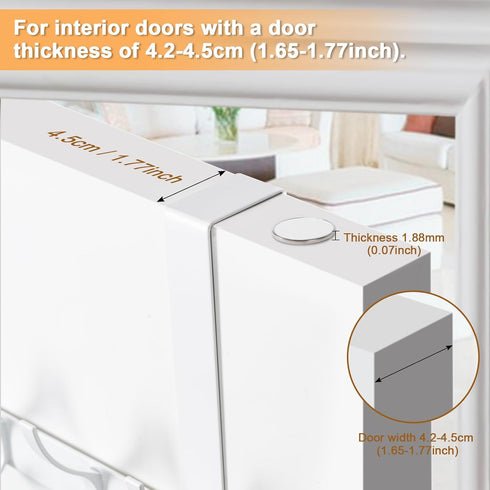BOOMIBOO Over The Door Hooks, Sturdy Door Hanger, Towel Rack Towel Hooks for Bathroom 12 Hooks Large Over The Door for Bathroom, Bedroom,Kitchen
