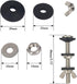 Universal Toilet Tank to Bowl Gasket & Bolts, 2 Kind Gasket and 4 Pieces 5/16 * 3.15 Inch Toilet Tank Bolts