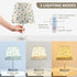 3 ALAZA Bedside Lamp French Blue Flower Wildflowers Table Lamp for Bedroom Desk Lamp with USB Port LED Nightstand Color