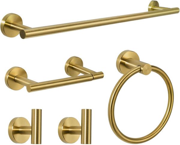 AGKXHDEC 5-Piece Towel Racks for Bathroom, Stainless Steel Bathroom Accessories Set, Bathroom Towel