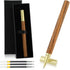 Cobee Vintage Wooden Ballpoint Pens - Handcrafted Wood Rollerball Pen with 2 0.5mm Black Ink Refills, Gift Box Luxury