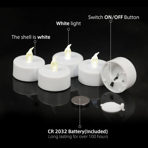 LED Tea Light Flameless Candles: 24PACK with Remote Control, Long Lasting Battery Operated Tealights for Home Decor