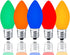 25 Pack C7 Multicolor LED Replaceable Bulbs, Dimmable Indoor Outdoor, 0.72W Night Light, C7/E12, IP65