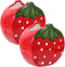 Veemoon Strawberry Pen Holder Set 2pcs Cute Desktop Storage Multi-functional Stationery Organizer