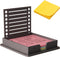 Sticky Note Holder with Stencil, Dispenser Compatible with Post-It Note, Organizer for 3x3 Self-Sticky Note Pads