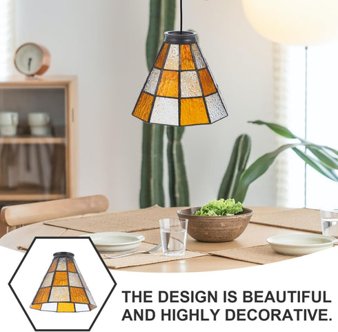 6.49X6.49X5.23In Hammered ABOOFAN Glass Lampshade Replacement for Bedside Lamp Pendant Light Wall Sconce Stained Glass