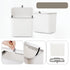 10x9x6 inches 200pcs Sanitary Napkin Receptacle,White Plastic Wall Mounted Tampon Disposal Bin with Lid Feminine
