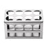 YOKIVE Tube Rack Holder, 3 Layers 304 Stainless Steel for 26-30mm Lab Test Tubes (Silver, 8-Sockets)