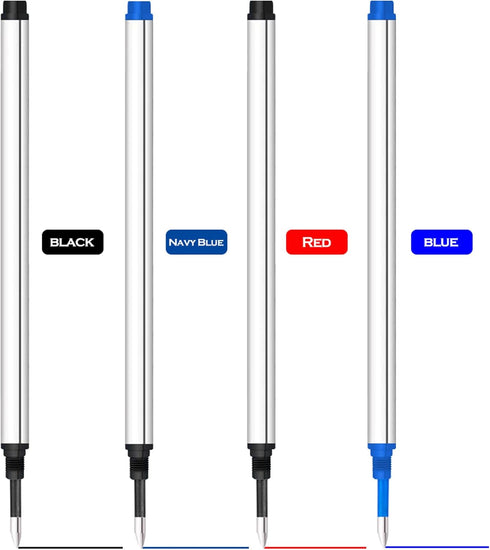 DunBong Spiral Refill, 5 Pack - Replaceable Gel Ink Rollerball Refills 0.5mm Medium Point (Red)