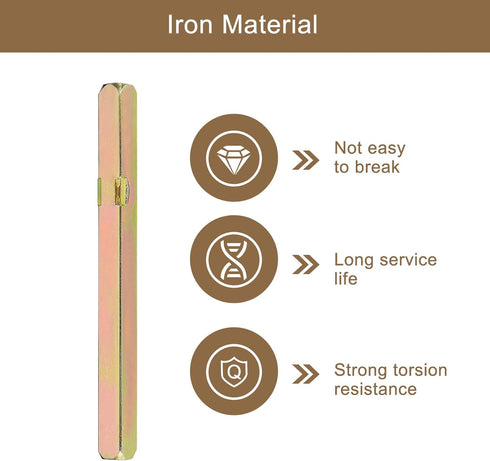 uxcell 100mm Long Door Knob Spindle, Spare Door Handle Spindle Bar for 25mm Thick Doors, Gold