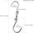 SATONBEYI 1pcs 11.8 Inches 8mm Swiveling Meat Hooks for Hanging, Stainless Steel Butcher Hook Heavy Duty Meat