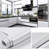 15.8"X78.7" Glossy Self-Adhesive Removable Wallpaper, White Vinyl Contact Paper for Countertops, Cabinets