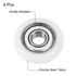 uxcell Ball Bearing Guide Pulley Roller Round Wheel 8x30x8.5mm Double Metal Shielded (GCr15) Chrome Steel Bearings 4pcs