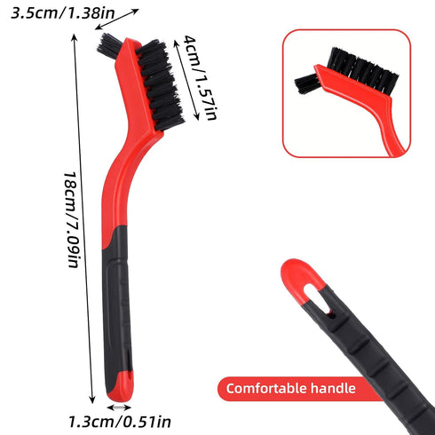 Ptwola 6 Pack Set Nylon Brush for Cleaning Small Cleaning Brushes Mini Nylon Brush for Clean Dust in Holes Non Scratch