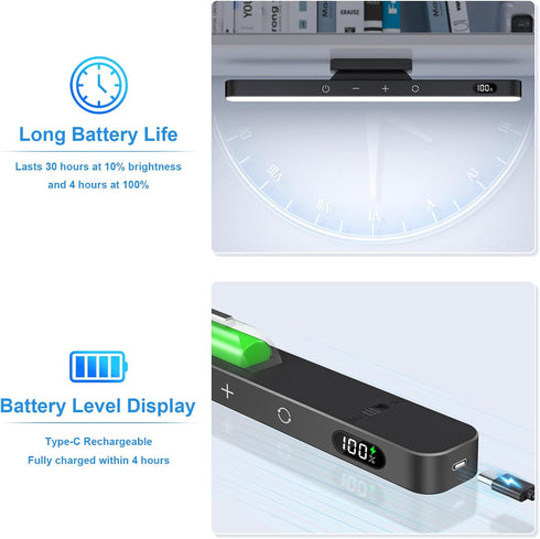 5W Dimmable Lights,3 120 LED,2500mAh Cabinet,Kitchen,Closet,Bedside,Desk WILLED Mirror Colors Adjustable Makeup Light