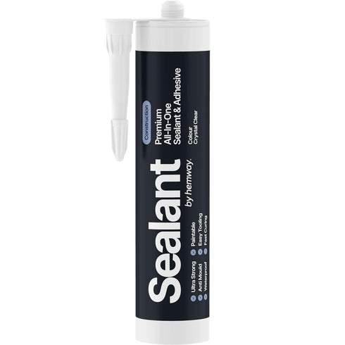 Hemway Crystal Clear Sealant & Adhesive - 10.14oz for Construction & Joint