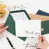 50 4 6 AZAZA PK Thank You Cards with Envelopes,Green Envelopes and Gold Stickers Thank You Notes,Minimalistic Thank You