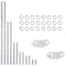DIY Lamp Repair Hardware Assortment, 12"Lamp Pipe Nipples, 24 Washers, 24 Lock Nuts, Silvery