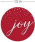 Joy Christmas Stickers, 500 Shiny Holiday Labels, 1.5" Envelope Seals, Made in The USA