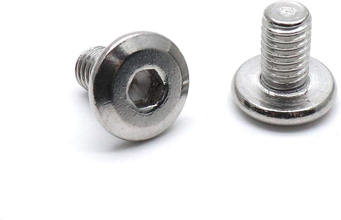 Biaungdo M6x10mm Stainless Steel Flat Head Hex Socket Cap Bolts Screws, Pack of 30