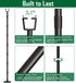Tigerden 10Ft String Light Poles for Outside, Adjustable Metal Poles for Outdoor String Lights, Rustproof & Sturdy