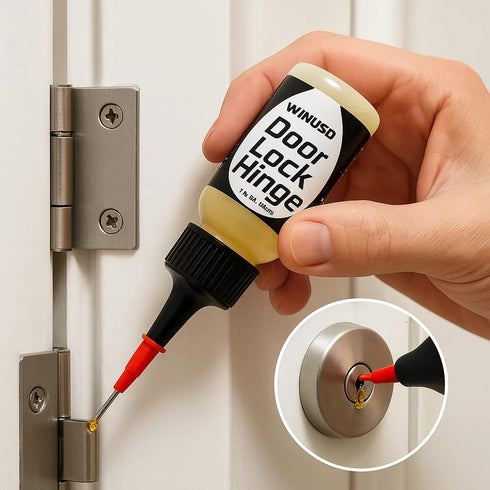2 oz Door Hinge Lubricant Needle Oiler | Lock Lube for Keyhole | Chain Lube Anti Seize Squeaky Door Hinge Oil