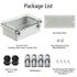 LeMotech Electrical Box, IP67 Waterproof Hinged Clear Cover Junction Box, ABS Plastic Enclosure with Mounting Plate,