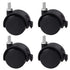 Guildrey Threaded Caster, M8-1.25 Swivel Stem Replacement, Set of 4 Office Chair Wheels with Locking Brake
