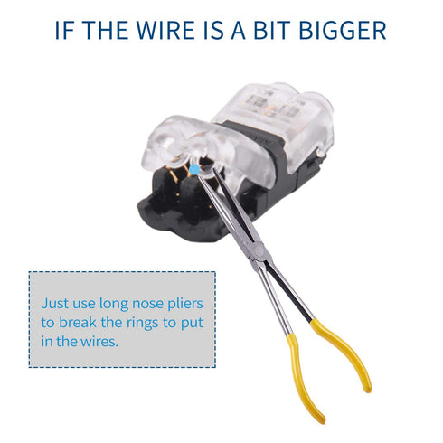 Low Voltage Wire Connector, Quick Solderless T Tap Wire Splice Connector, 16 Pack
