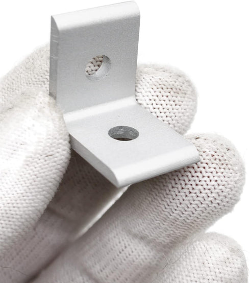 10 Sets 1" x 1" Aluminum Extrusion Profiles Corner 1010 Series Angle Bracket Connector with M6 T Slot Nuts