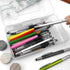Large Capacity Pencil Box, 1 Pack Clear Plastic Pencil Case with Snap-tight Lid, Stackable Design