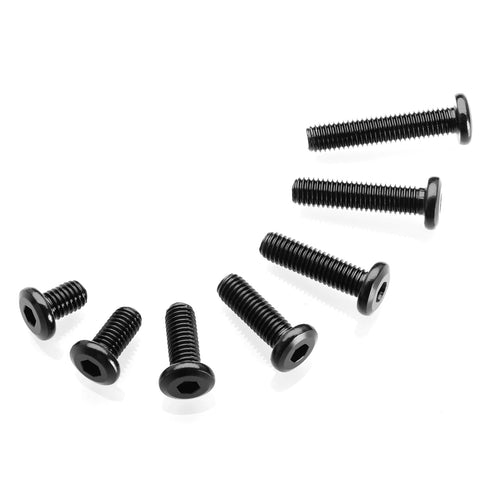 M8 x 20mm 50Pcs Flat Head Hex Socket Cap Screws, 304 Stainless Steel Furniture Bolts, Black Oxide & Hex Spanner