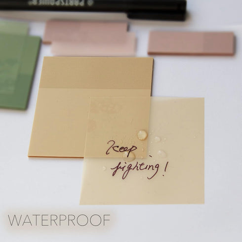 PARTSPOWER Transparent Pastel Sticky Notes, Clear Sticky Tabs for Reading Annotating, Perfect for School Supplies