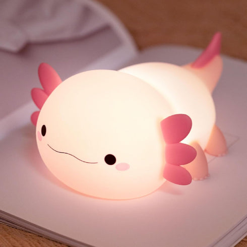 Axolotl Night Light for Kids, Cute Axolotl Lamp Silicone Baby Nursery Night