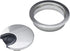 Satin Nickel Metal Cable Grommet | 2 Piece with "Lock in" Feature and "Brush" Opening for Desk Wires | 60mm Hole Opening