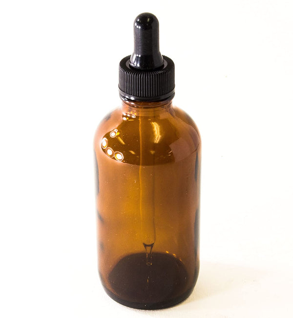 Amber Glass Bottles with Glass Droppers, 2 Each, 4 Oz Capacity