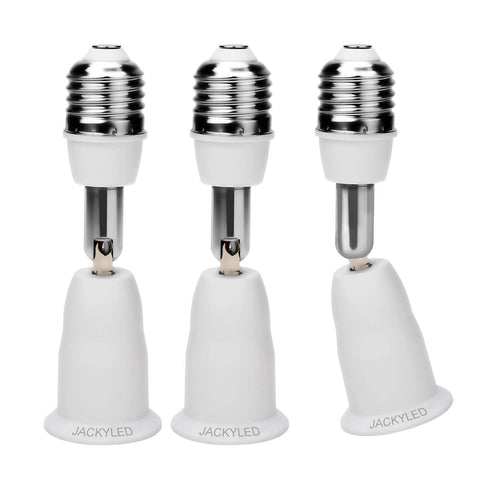 JACKYLED E26 to E26 Light Socket Extender, 3.9 /10CM Extension, 3-Pack