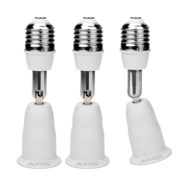 JACKYLED E26 to E26 Light Socket Extender, 3.9 /10CM Extension, 3-Pack