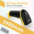 NADAMOO Wireless Barcode Scanner, Handheld USB 1D Cordless Laser Reader for Inventory, Compatible with Windows/Mac/Linux