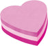 Post-it Notes, 225 Heart Shape Sticky Notes, 70 x 70mm, Pink for Desk, Office, School
