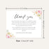 5.5x4.25 4) Personalized Wedding Thank You Cards with Message, Flat Thank You Note Cards with Blush Pink Peonies