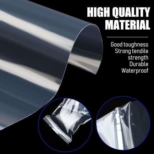 4 Sizes 100 Pack Clear Reclosable Zipper Storage Bags - Resealable Lock Seal Zipper for Jewelry and Vitamins