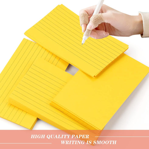 Tecmisse 1200 3x5 Inches 6 (1200) Pcs Ruled Index Cards, Colorful Index Cards Bulk, Heavy Colored Note Cards, Study